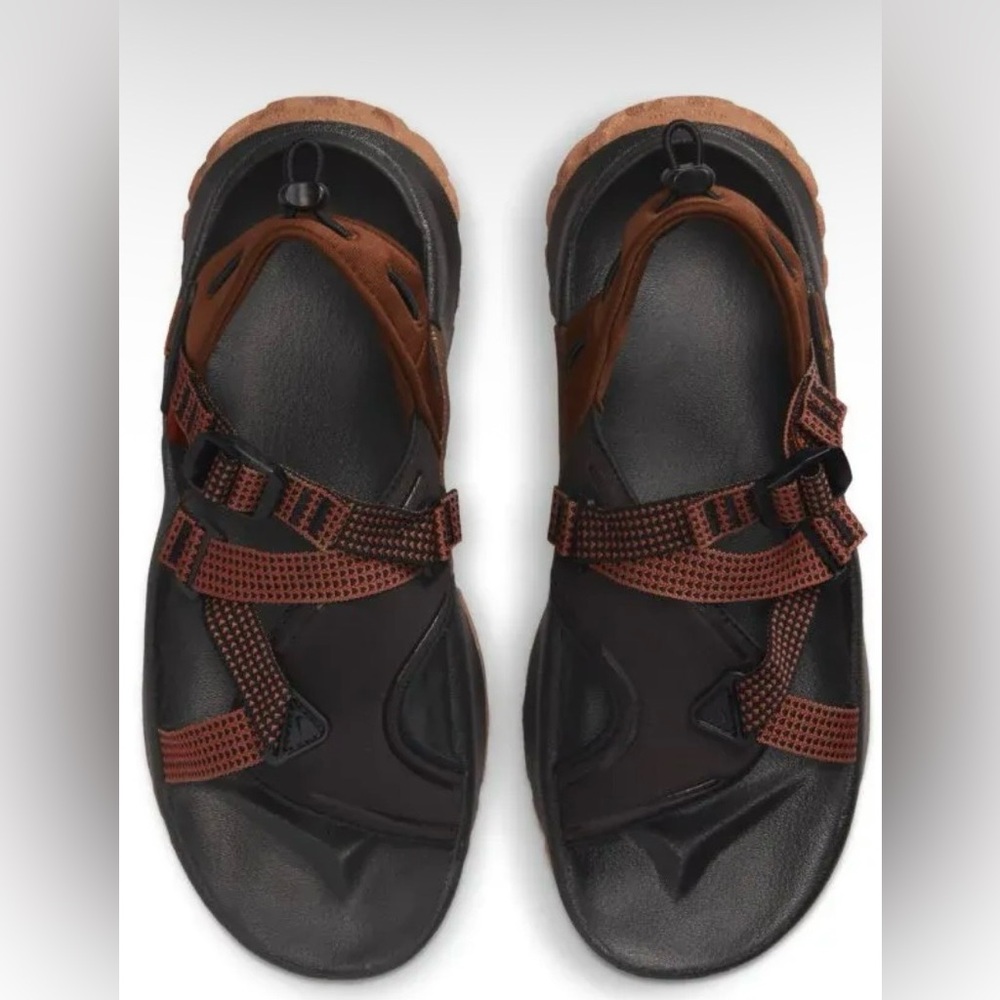 NWOB Nike Oneonta Next Nature Sandals in Black/ Gum Med Brown Cacao Wow Size 9 - Picture 2 of 8
